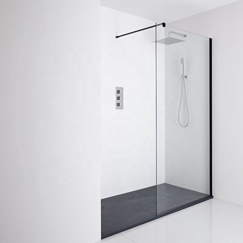 High safety excellent quality10mm 12mm tempered toughened hardened and frosted acid etched shower bathroom Glass Door