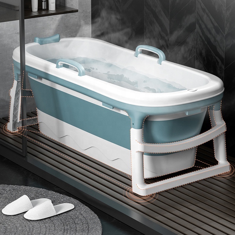 Adult Thicken Spa Barrel Massage Tub Soak Sweat Steaming Bucket Portable Plastic Foldable Sauna Folding Bathtub