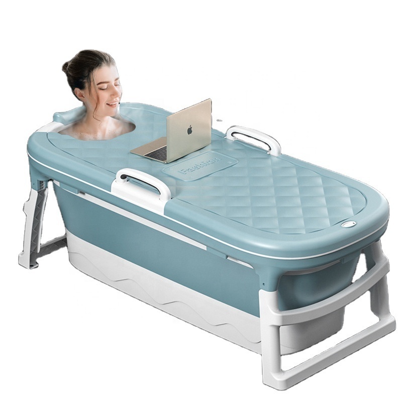 Adult Thicken Spa Barrel Massage Tub Soak Sweat Steaming Bucket Portable Plastic Foldable Sauna Folding Bathtub