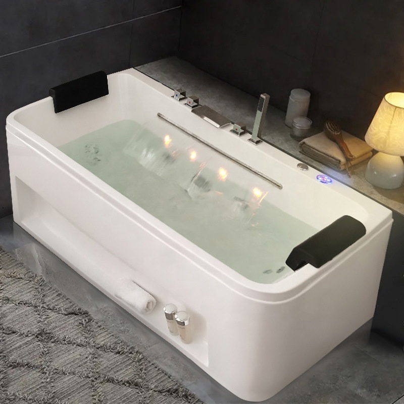 Led lighting whirlpool massage bathtub with four legs 2 person Japanese sex soaking jet Ofuro acrylic bath tubs for sale