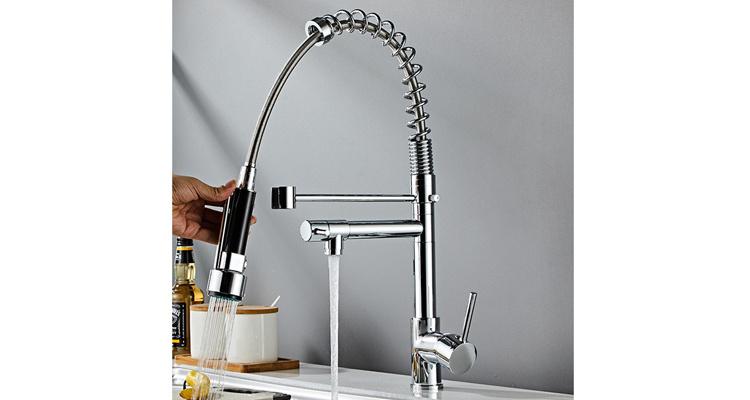 Kitchen Faucet pull down 360 Rotation kitchen water tap Single Handle sink mixer brass tap pull out kitchen faucet