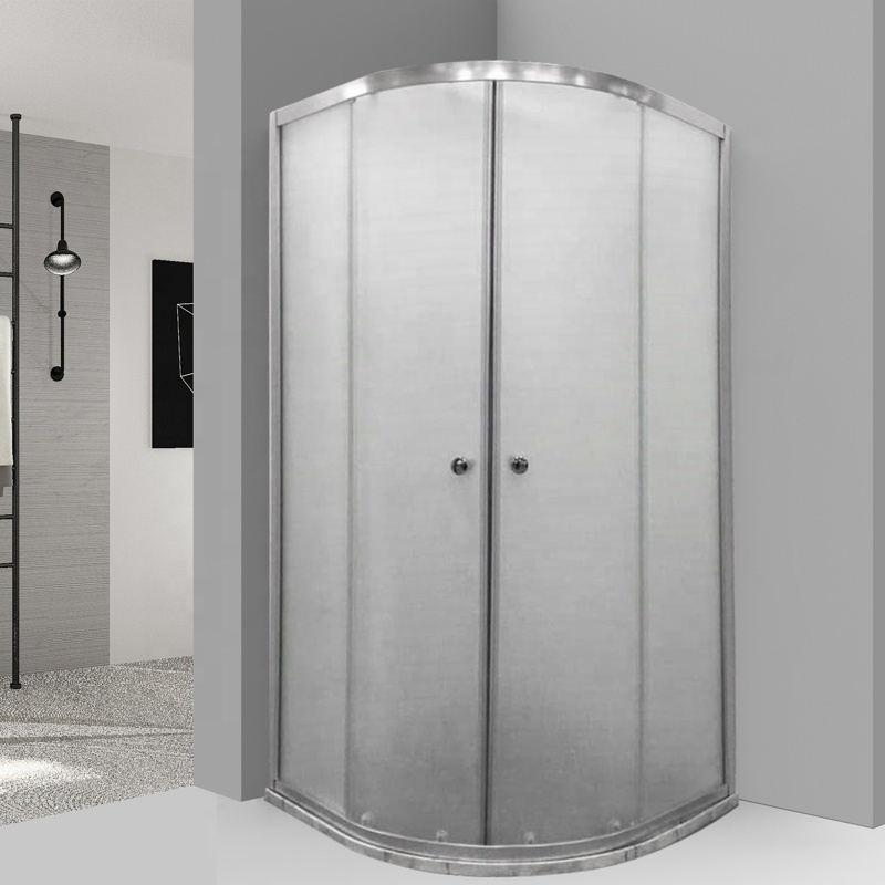 Mat glass black aluminum profile shower box frosted glass Shower Enclosure sliding Shower Doors