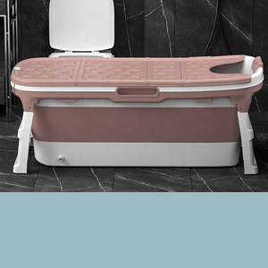 Good Sale 1.38M Freestanding Bathroom Folding Bucket Barrel Portable Plastic Foldable Bath Tub Bathtub  For Adults