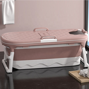 Adult Thicken Spa Barrel Massage Tub Soak Sweat Steaming Bucket Portable Plastic Foldable Sauna Folding Bathtub