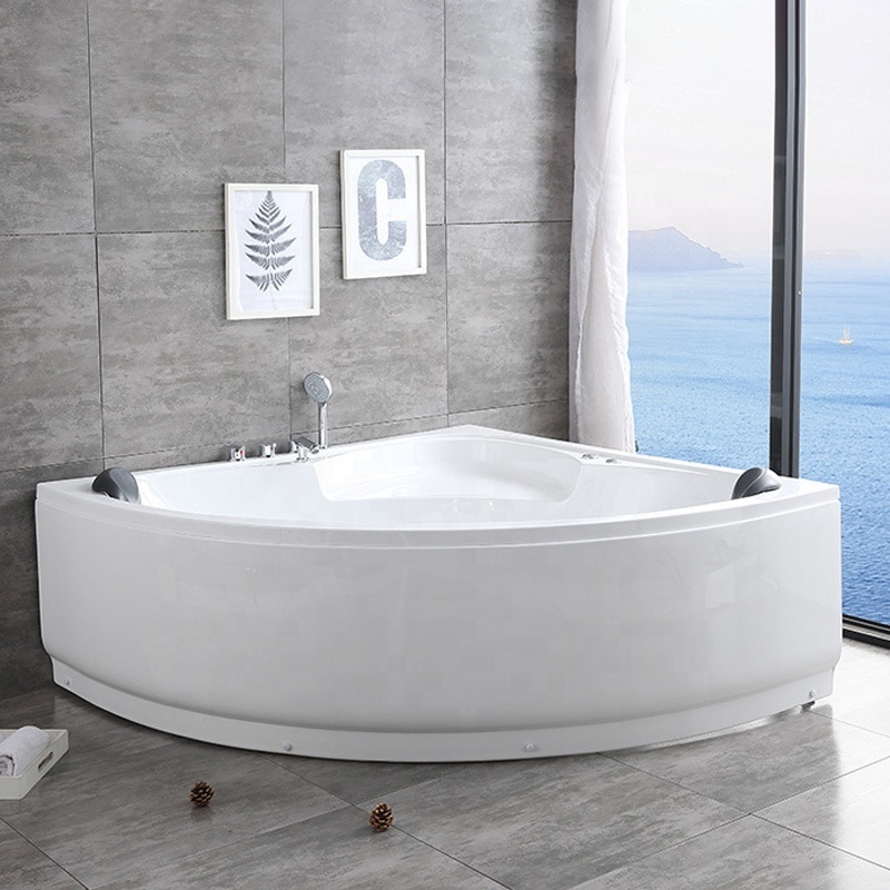 Corner couples whirlpools bathtub, bathroom air bubble jets acrylic bathtubs  heart round shape hydro massage hot tub