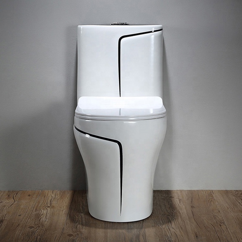 New Modern American Style 10 Years Warranty Wc Bathroom Modern 305mm Strap Floor Mounted Ceramic Siphonic Flush One Piece Toilet