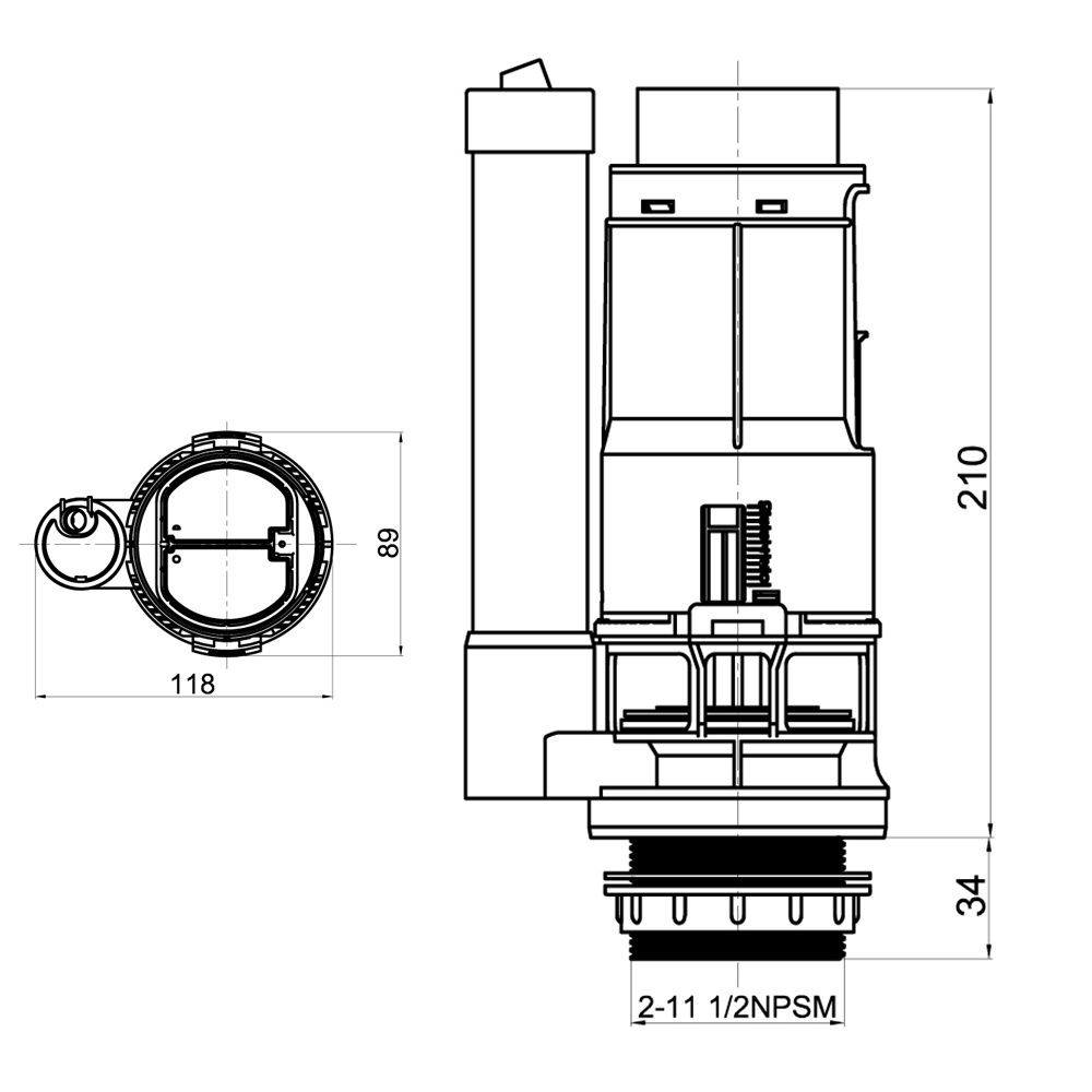 Dual flush fill valved fittings mechanism repair kits for toilet  tank cistern