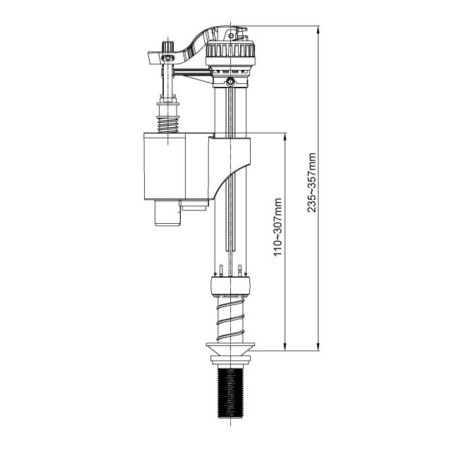 Compas High quality water tank fittings mechanism filling machines dual flush valve for toilet tank