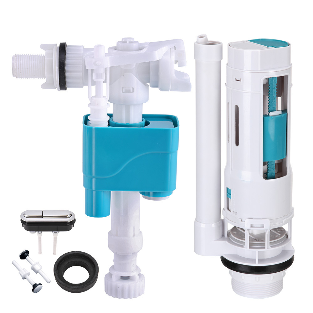 High Quality Toilet Tank Side  and bottom Entry Anti Siphon fill valve and flush valve fittings