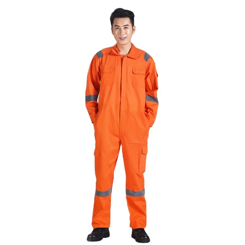 Customized Personal OEM Wholesale Security Construction Workwear Hi  Vis Reflective Safety Clothing Long Sleeve Jumpsuits