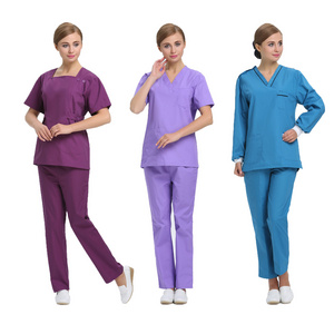 Nurse uniform set of hospital scrubs anti-static beauty salon dentist clothing chlorine bleaching resistant overalls