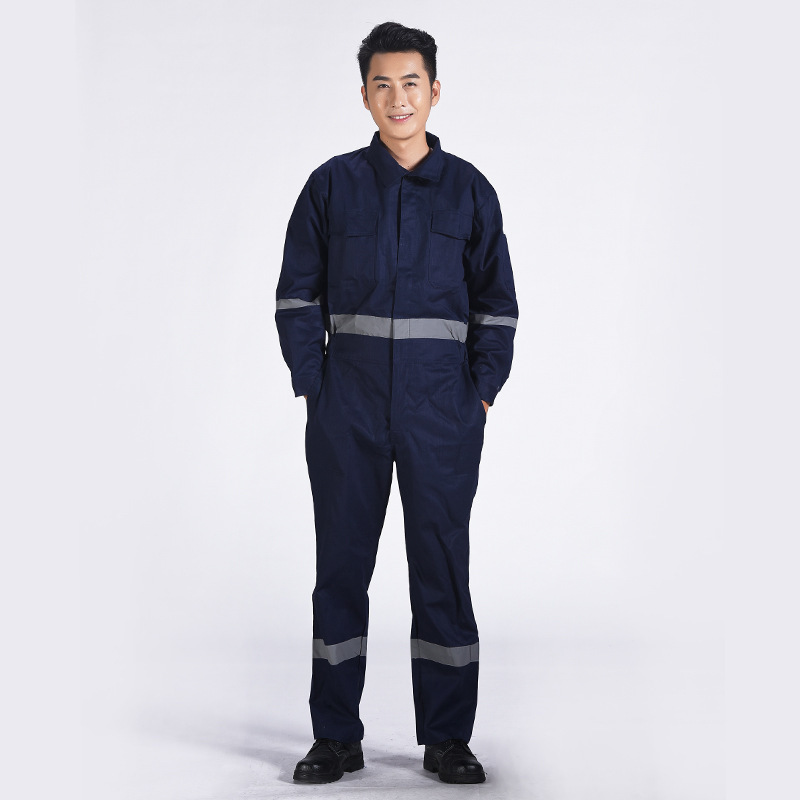 Customized Personal OEM Wholesale Security Construction Workwear Hi  Vis Reflective Safety Clothing Long Sleeve Jumpsuits