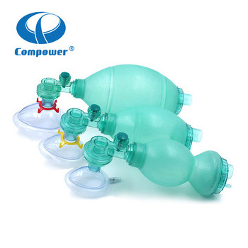 Compower Professional Manufacture Doctors Use Valve Parts Ambu Bag With Manometer