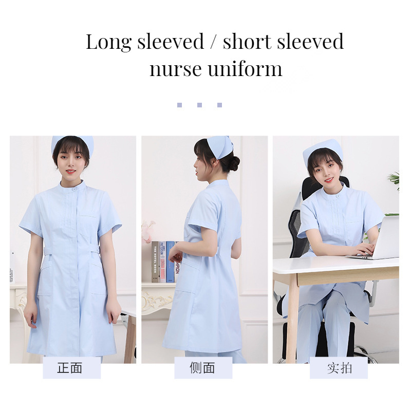 ceil blue stand collar medical uniformes de hospital scrub nurse uniform sets for women