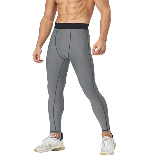 New Men Compression Base Layer Skin Tight Long Pants running Thermal Leggings Black compression pant for men