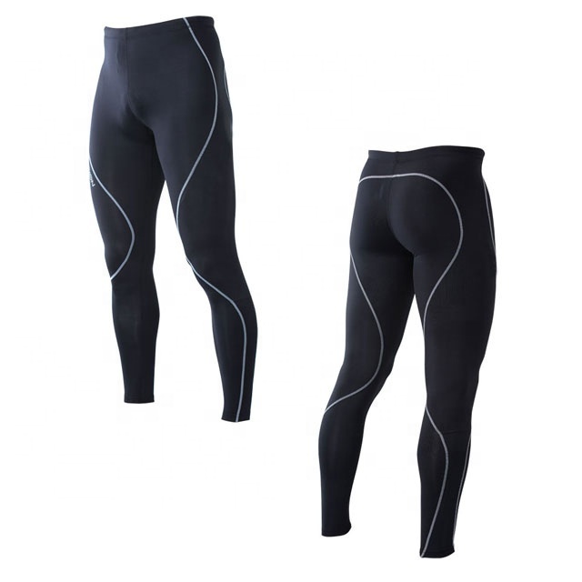 New Men Compression Base Layer Skin Tight Long Pants running Thermal Leggings Black compression pant for men