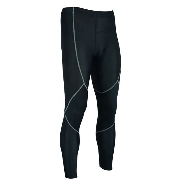 New Men Compression Base Layer Skin Tight Long Pants running Thermal Leggings Black compression pant for men