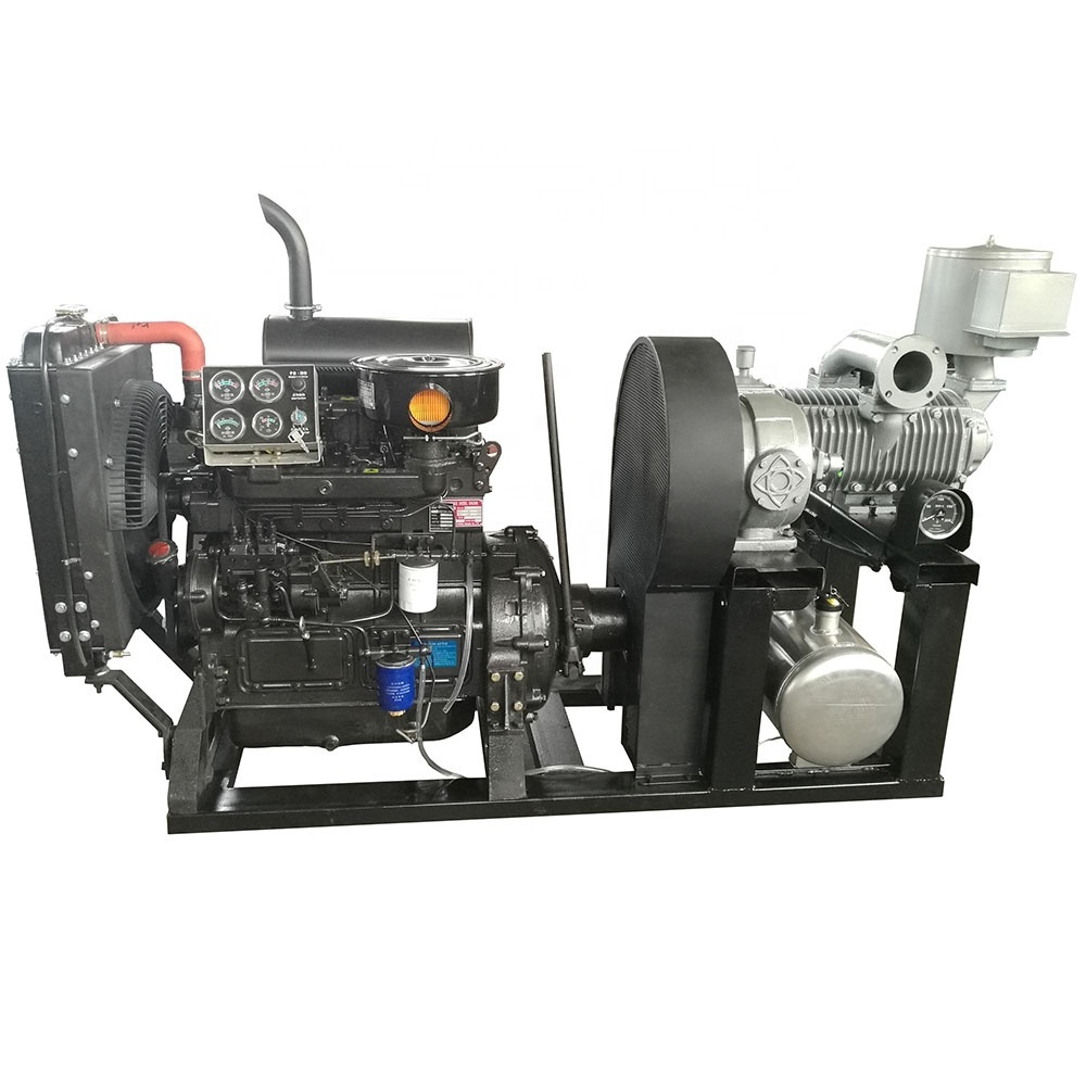 Wing Type Bulk Cement Silo Compressor with Diesel Engine Set