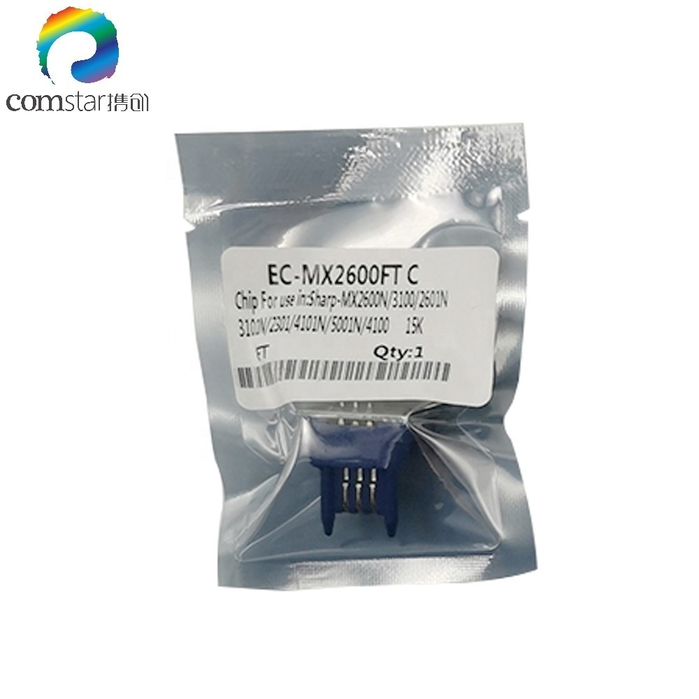 MX2600 CMYK toner cartridge reset chip for Sharps MX-2600N MX-3100N MX-2601N MX-3101N MX-4100 MX 4101N 5000N 5001N Toner chip