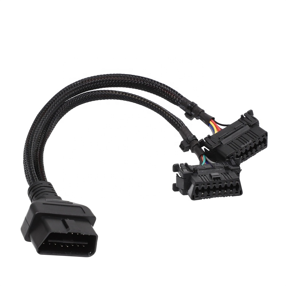 16Pin Male To Female y cable obd ii OBD2 OBD  2 y cable Diagnostic cable