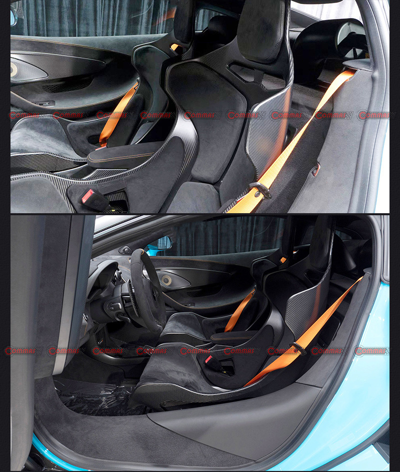 Newest Carbon Fiber MSO Style Bucket Car Sport Seats Adjustable Racing Seat For Mclaren Universal Car 720s 540c 570s 600lt