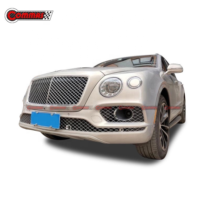 Electroplating ABS Material Front Bumper Medium Grille Car Mesh Grills For Bentley Bentayga W12 Limited Style