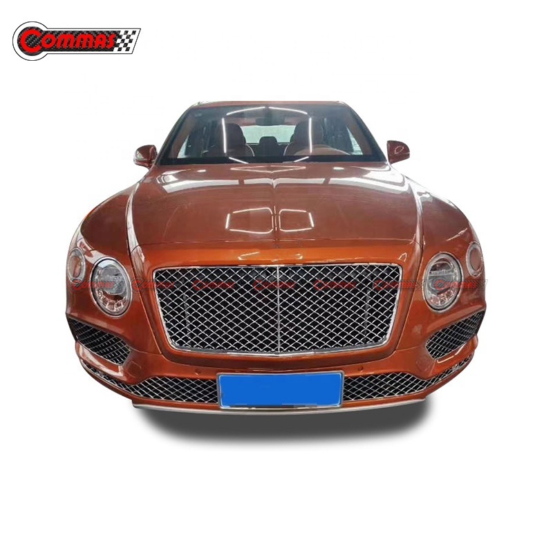 Electroplating ABS Material Front Bumper Medium Grille Car Mesh Grills For Bentley Bentayga W12 Limited Style