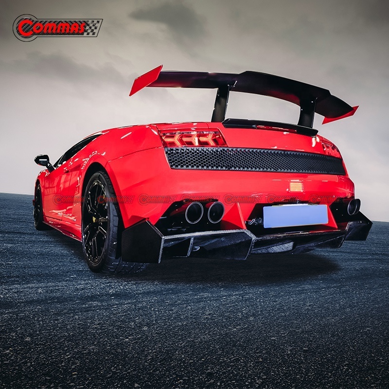 Facelift To RZ Style Carbon Fiber Front Bumper Rear Diffuser Spoiler Body Kit For Lamborghini Gallardo LP550-560