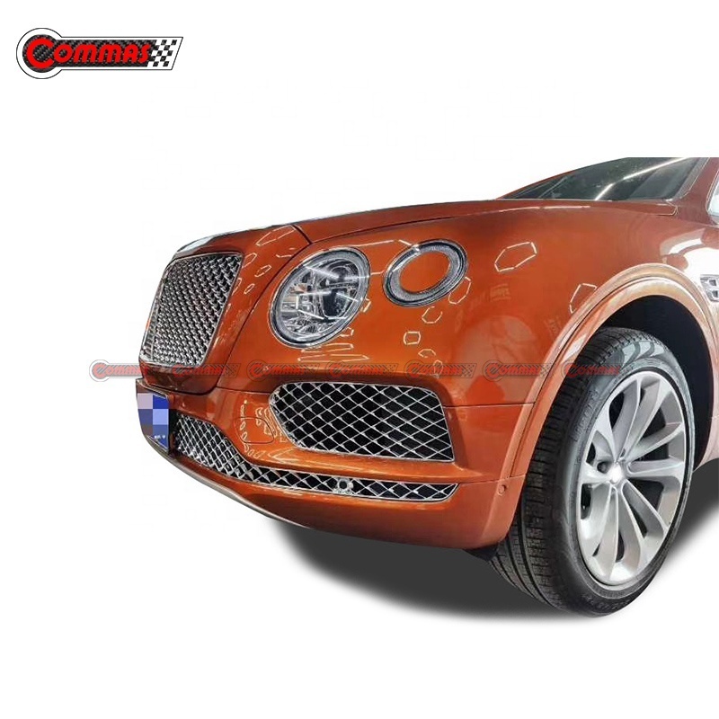 Electroplating ABS Material Front Bumper Medium Grille Car Mesh Grills For Bentley Bentayga W12 Limited Style