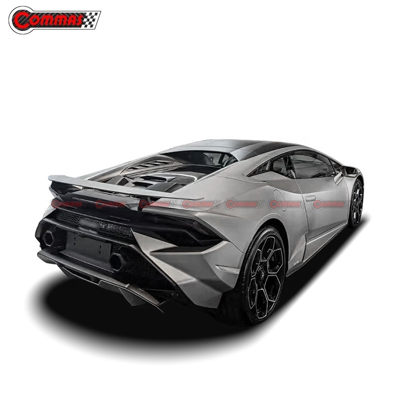 Tecnica Style Black Carbon Fiber Body Kit For Lambroghini Huracan Engine Cover Hood Front Rear Bumper Tailcap Bodykit