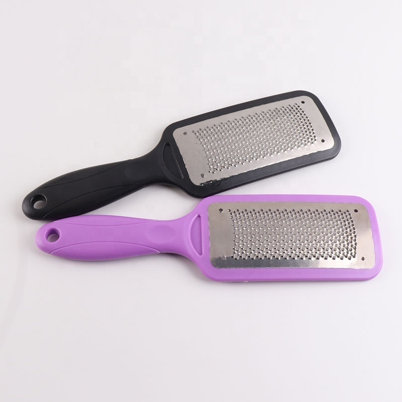 Cona stainless steel grater foot file daily feet care tools foot rasp with plastic handle