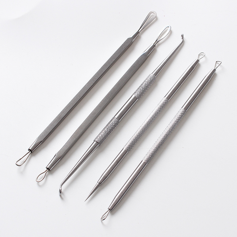 Small MOQ Stainless steel facial acne blackhead remover kit