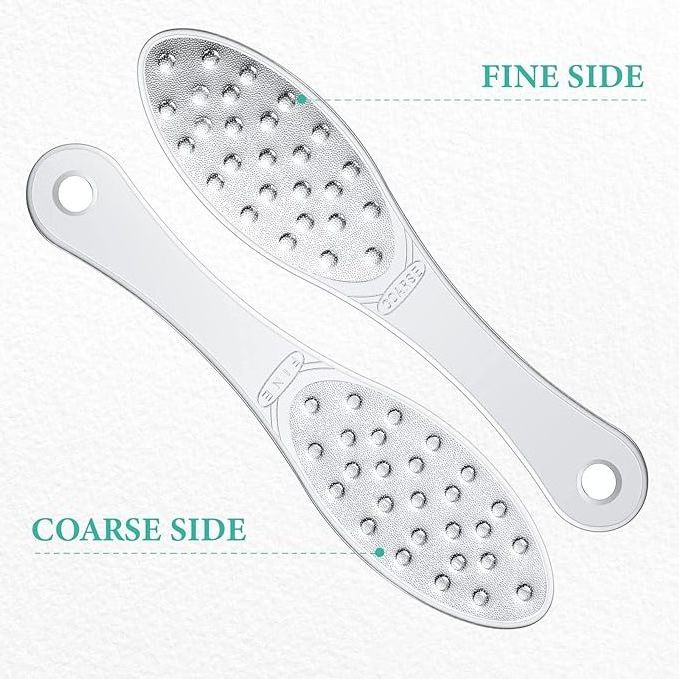 Stainless Steel Foot File Scraper Metal Double Sided Callus Remover Professional Foot Rasp Scrubber for Wet