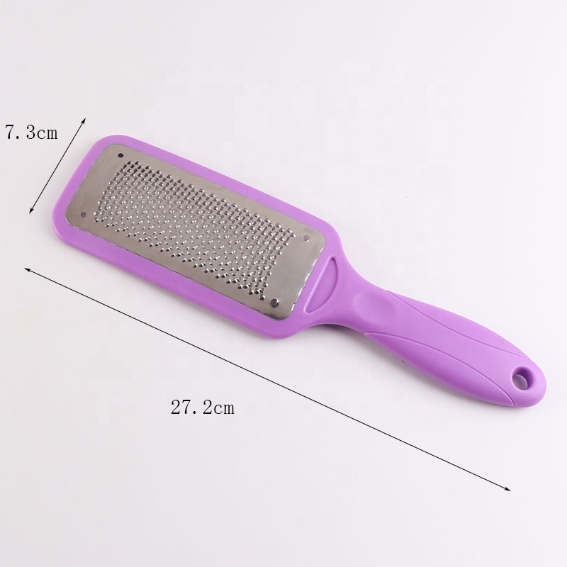 Cona stainless steel grater foot file daily feet care tools foot rasp with plastic handle