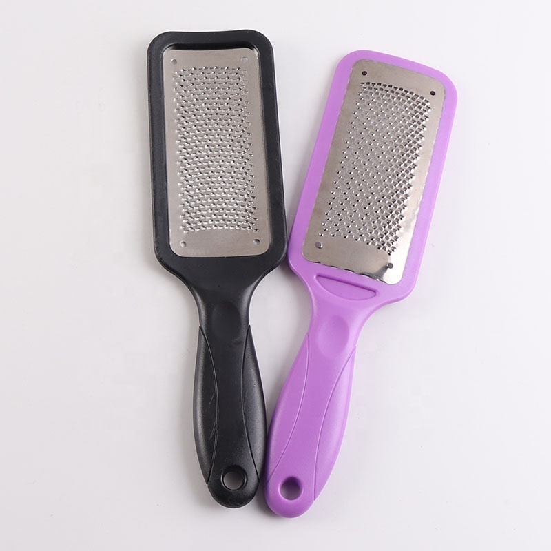 Cona stainless steel grater foot file daily feet care tools foot rasp with plastic handle