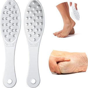 Stainless Steel Foot File Scraper Metal Double Sided Callus Remover Professional Foot Rasp Scrubber for Wet