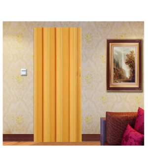 Easy Installation Corner Wood Color Pvc Folding Plastic Accordion Sliding Doors Shower Bifold Door For Home