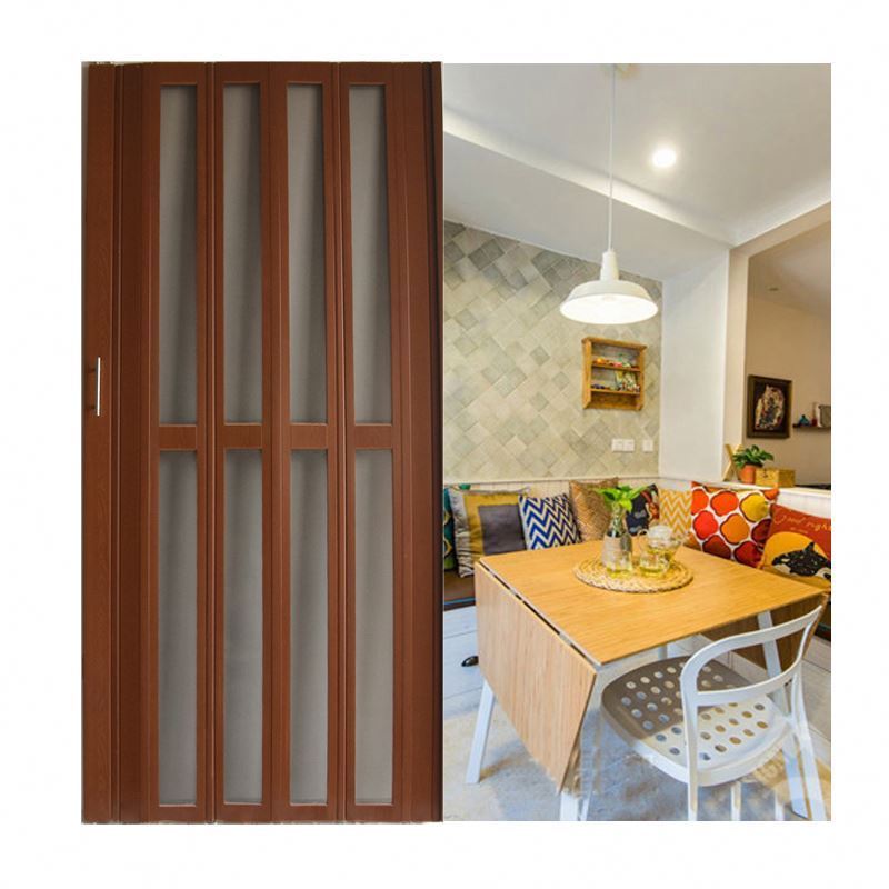 hot sale pvc folding door interior doors sliding Roller Shutter Interior Design Pvc Sliding Partition Economic Folding Door