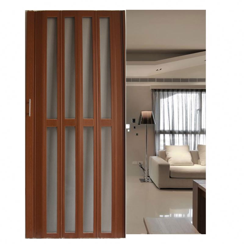 hot sale pvc folding door interior doors sliding Roller Shutter Interior Design Pvc Sliding Partition Economic Folding Door