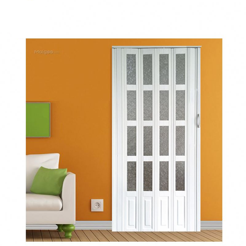 hot sale pvc folding door interior doors sliding Roller Shutter Interior Design Pvc Sliding Partition Economic Folding Door