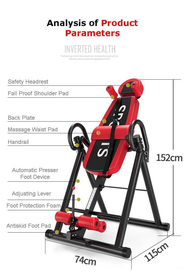 Gym Equipment Back Pain Relief Therapy Inversion Table