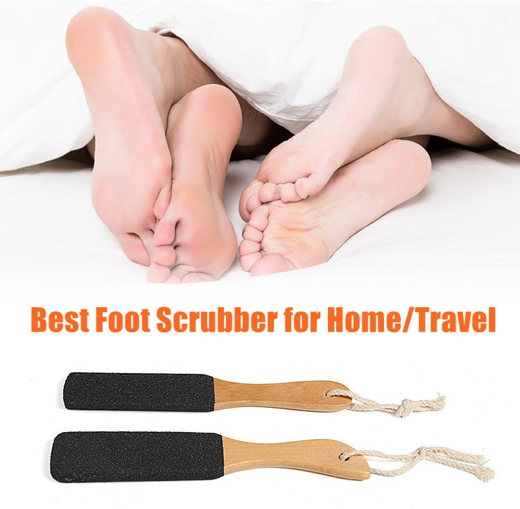 Pumice Stone Wooden Pedicure Kit Heel Scraper Foot Callus Remover Sander Feet Scrubber Foot Care Dry Cracked Dead Skin Foot File