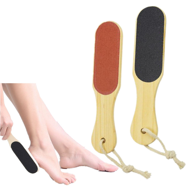 Professional Wood Ped Double Side Dry Wet Rasp Grater Pedicure Tools Scrubber Filter Scraper Exfoliator Callus Remover Foot File