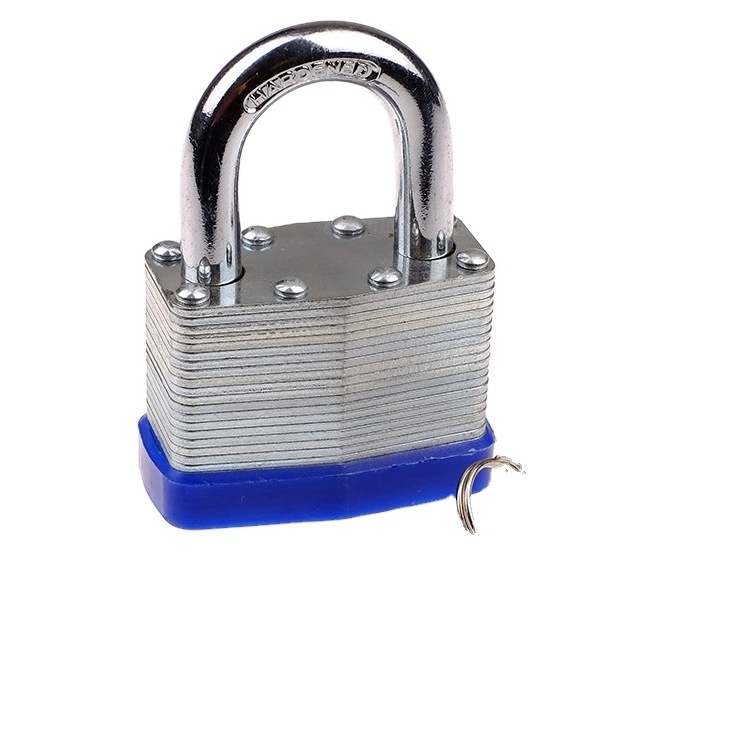 Solid Heavy Durty Laminated Steel Padlock Safety Pad Lock with Hardened Chrome plated Shackle Key Alike with Master Key 30 40 mm