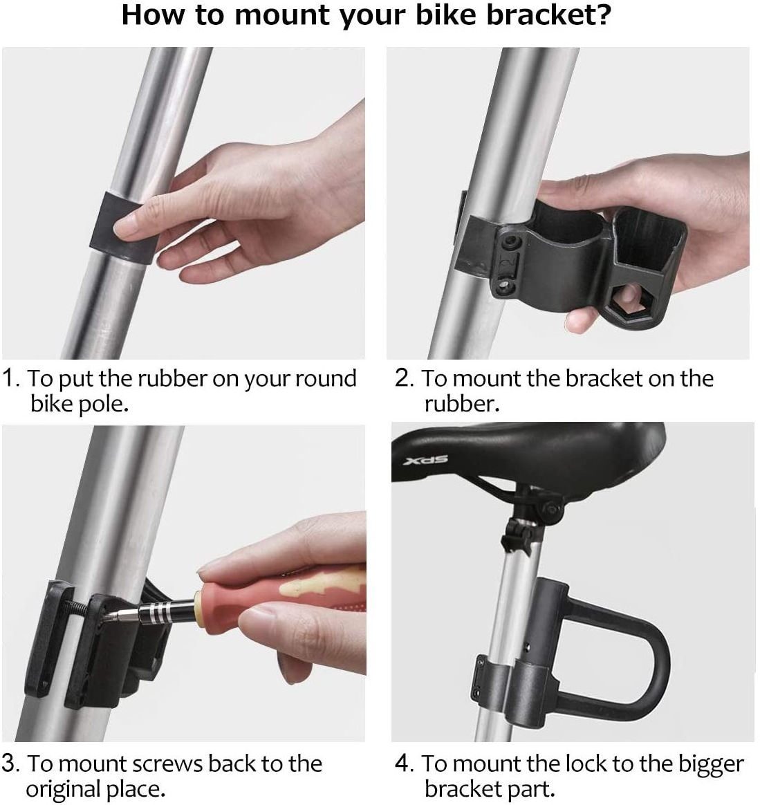 Heavy Duty D shape  Bike   Cycle Lock Shackle Lock U Lock