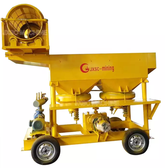 Ghana Small Scale Jungle Sticky Gold Mining Equipment Mobile Alluvial Small Gold Washing Plant