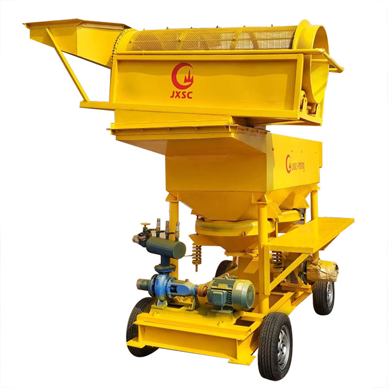 5TPH Small Portable Screening Mining Machine Prospecting Trommel Mini Gold Trommel Wash Plant