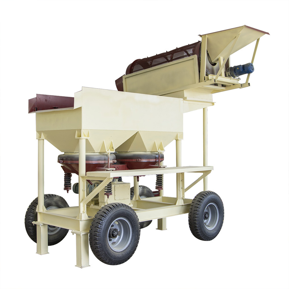 5TPH Small Portable Screening Mining Machine Prospecting Trommel Mini Gold Trommel Wash Plant