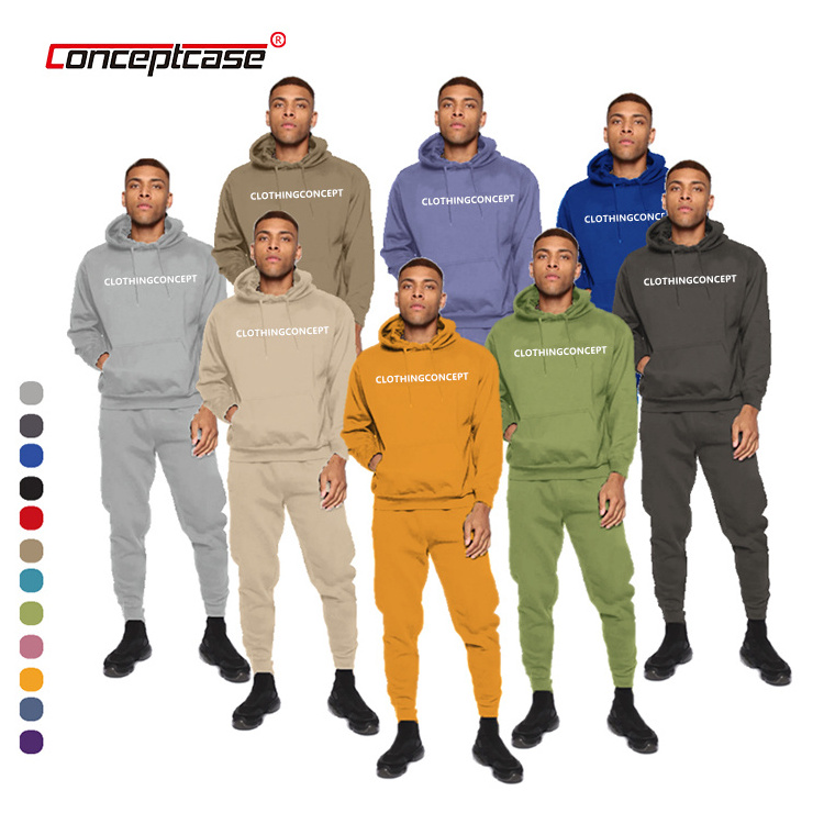 Custom Logo Unisex Jogger Sweat Suits Women Men'S Sweatsuit Hoodies Set Long Sleeve 2 Pcs Joggers Hoodie Set Tracksuit For Women