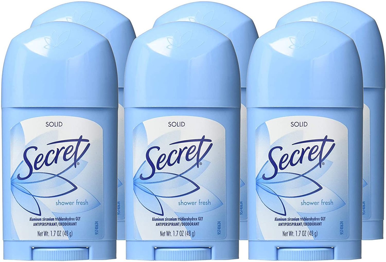 Secret Solid Antiperspirant Deodorant Shower Fresh 1.7 oz (6-Pack)